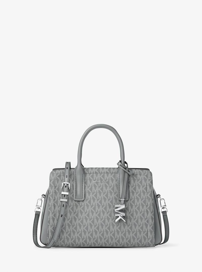 MK Henkeltasche Laila Small Mit Signature-Logomuster - Grau - Michael Kors von MICHAEL Michael Kors