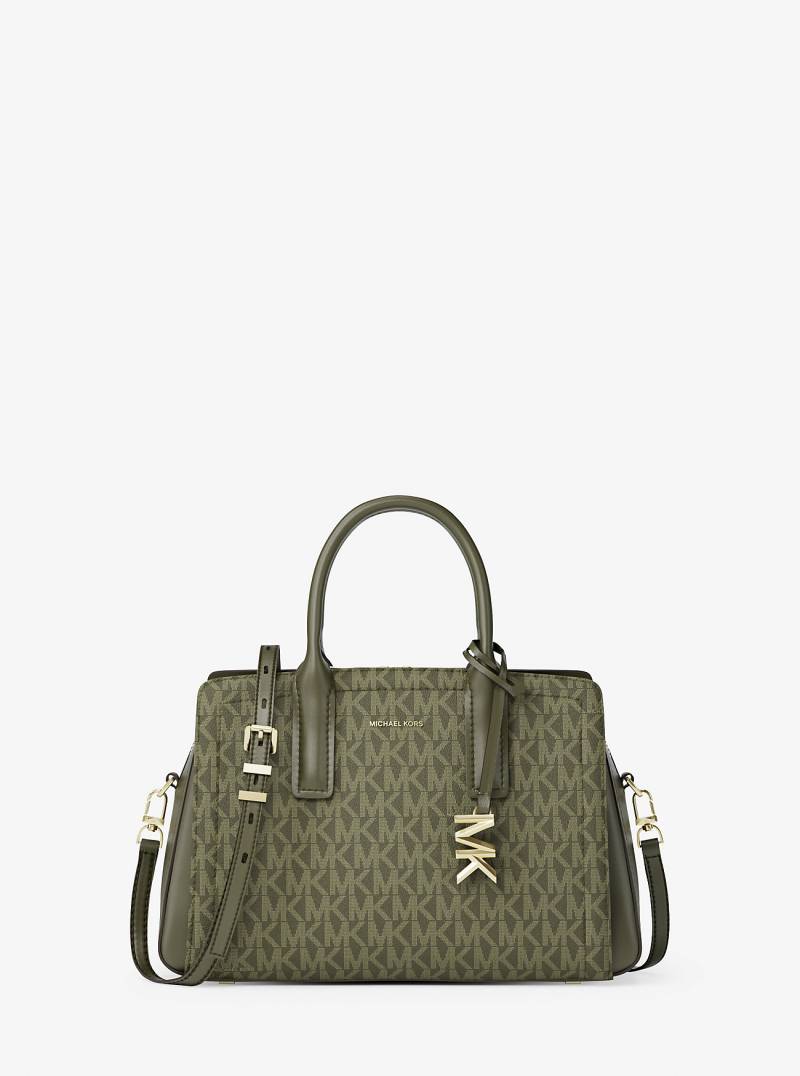 MK Henkeltasche Laila Small Mit Signature-Logomuster - Grün - Michael Kors von MICHAEL Michael Kors