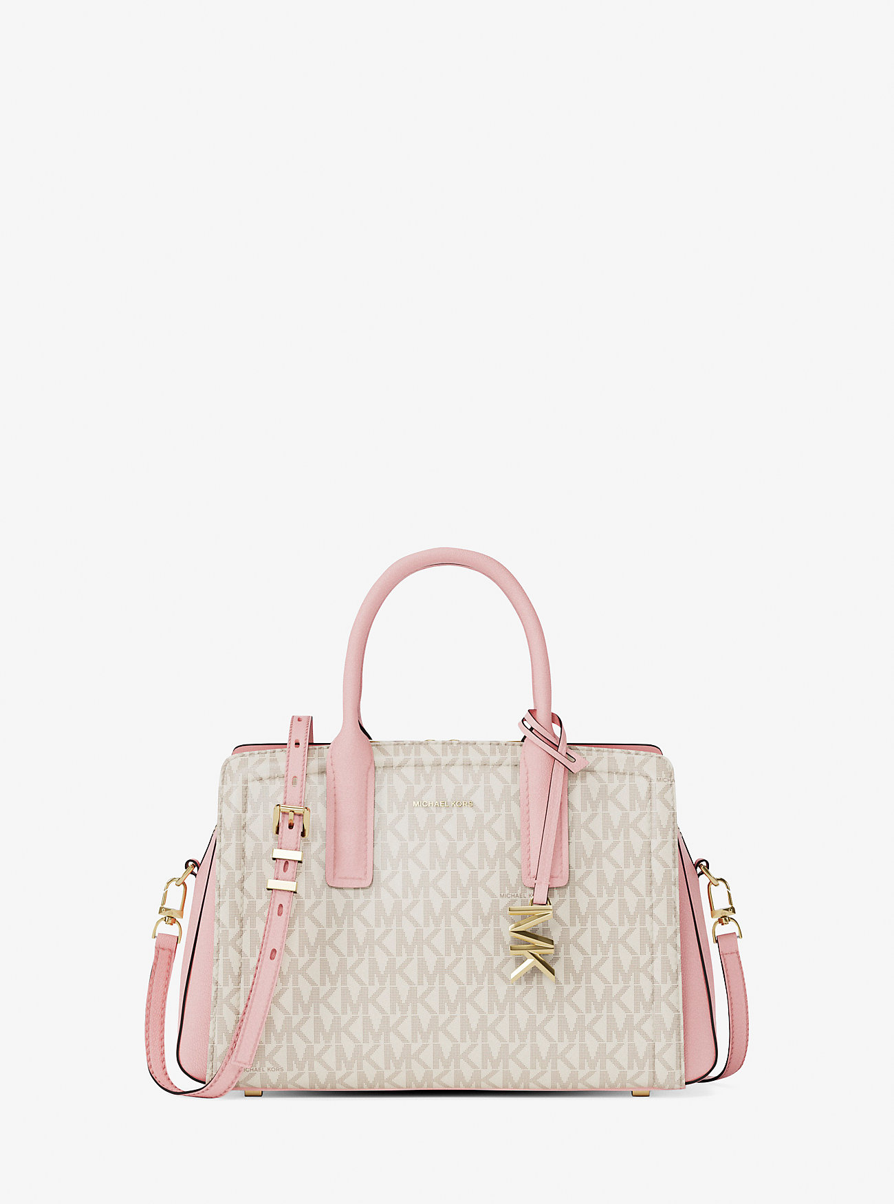 MK Henkeltasche Laila Small Mit Signature-Logomuster - Rosa - Michael Kors von MICHAEL Michael Kors
