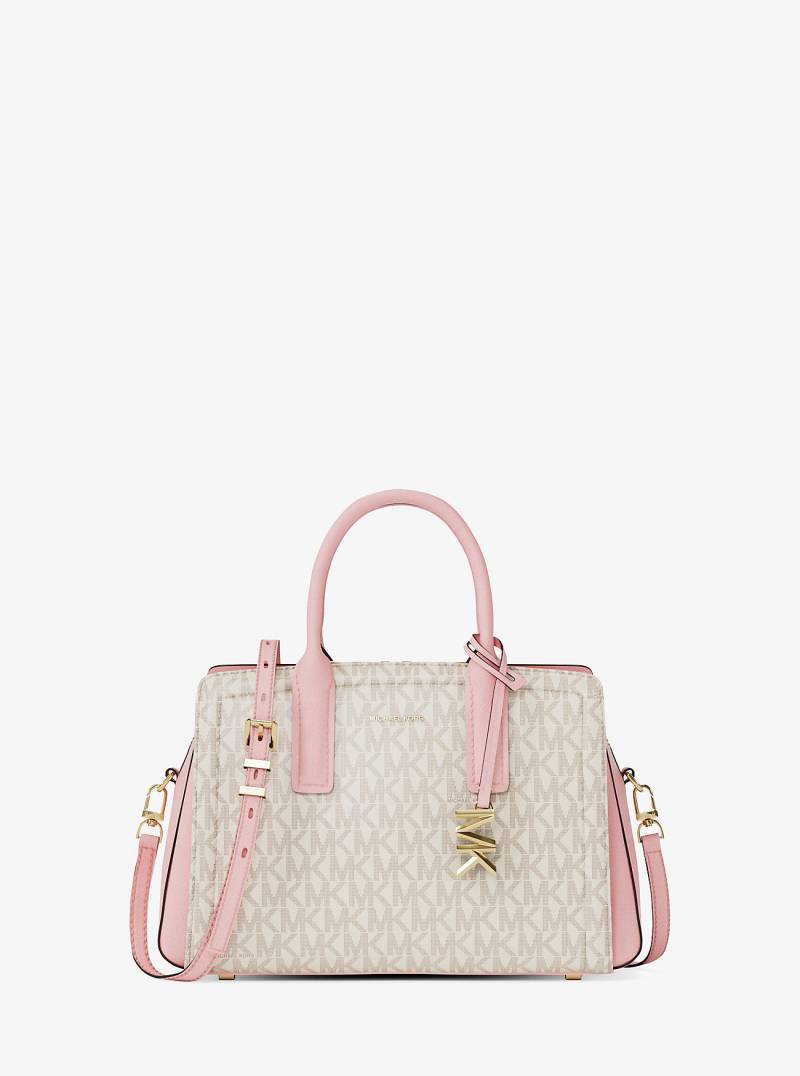 MK Henkeltasche Laila Small Mit Signature-Logomuster - Rosa - Michael Kors von MICHAEL Michael Kors