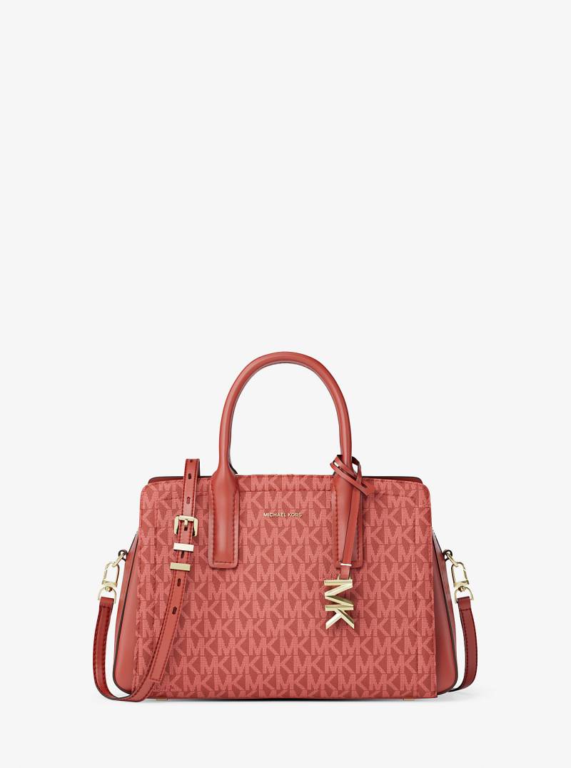 MK Henkeltasche Laila Small Mit Signature-Logomuster - Rot - Michael Kors von MICHAEL Michael Kors