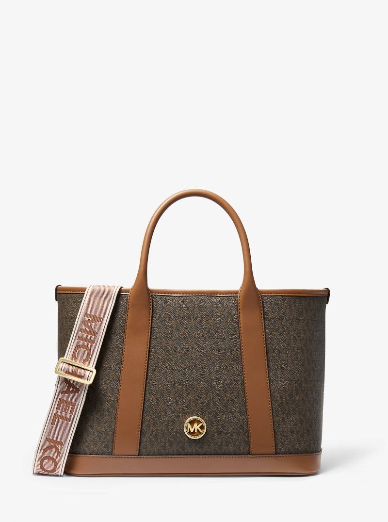 MK Henkeltasche Luisa Medium Mit Signature-Logomuster - Braun - Michael Kors von MICHAEL Michael Kors