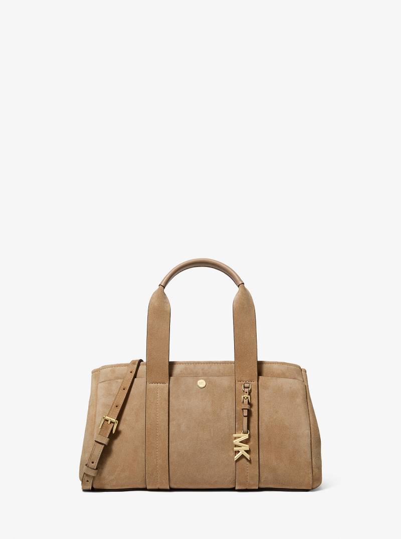 MK Henkeltasche Romee Small Aus Wildleder - Natur - Michael Kors von MICHAEL Michael Kors
