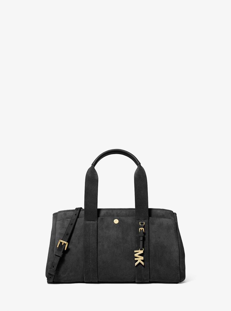 MK Henkeltasche Romee Small Aus Wildleder - Schwarz - Michael Kors von MICHAEL Michael Kors