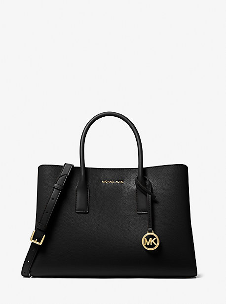 MK Henkeltasche Ruthie Large Aus Gekrispeltem Leder - Schwarz - Michael Kors von MICHAEL Michael Kors