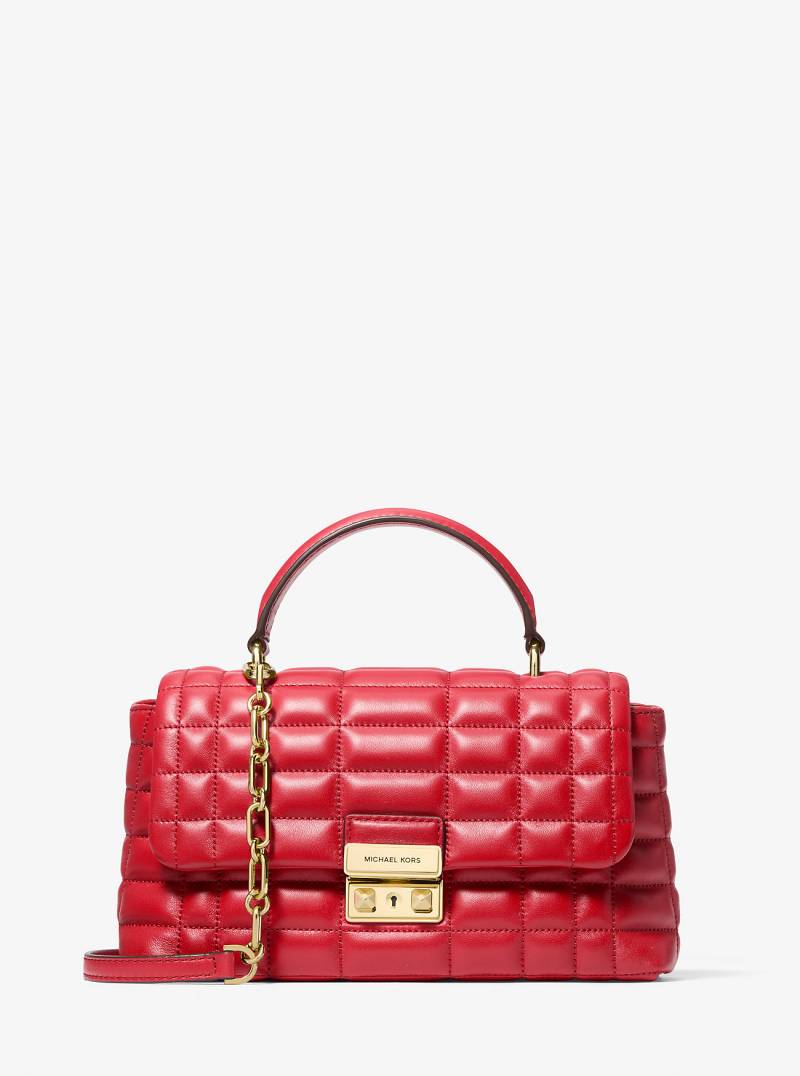 MK Henkeltasche Tribeca Medium Aus Abgestepptem Leder - Rot - Michael Kors von MICHAEL Michael Kors