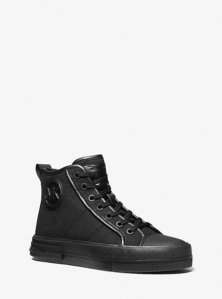 MK Hi-Top-Sneaker Evy Aus Canvas - Schwarz - Michael Kors von MICHAEL Michael Kors