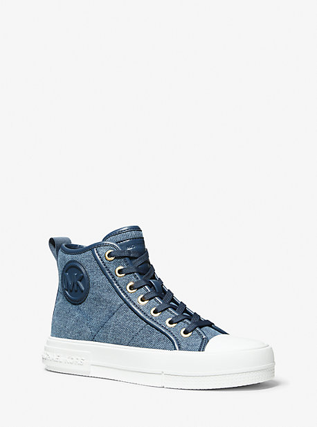 MK Hi-Top-Sneaker Evy Aus Denim - Blau - Michael Kors von MICHAEL Michael Kors