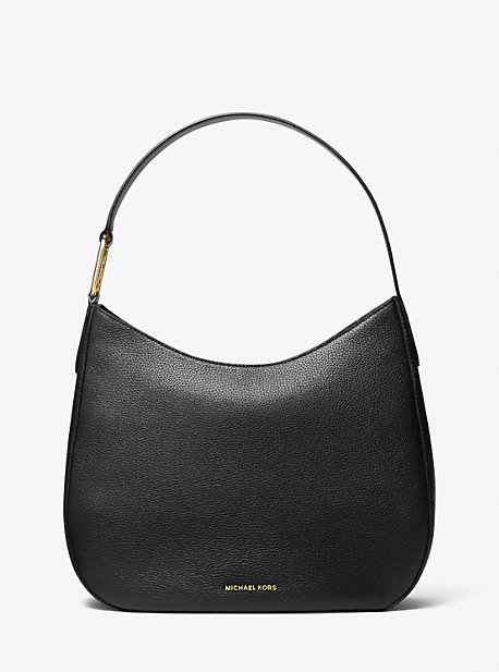 MK Hobo Bag Kensington Large Aus Gekrispeltem Leder - Schwarz - Michael Kors von MICHAEL Michael Kors