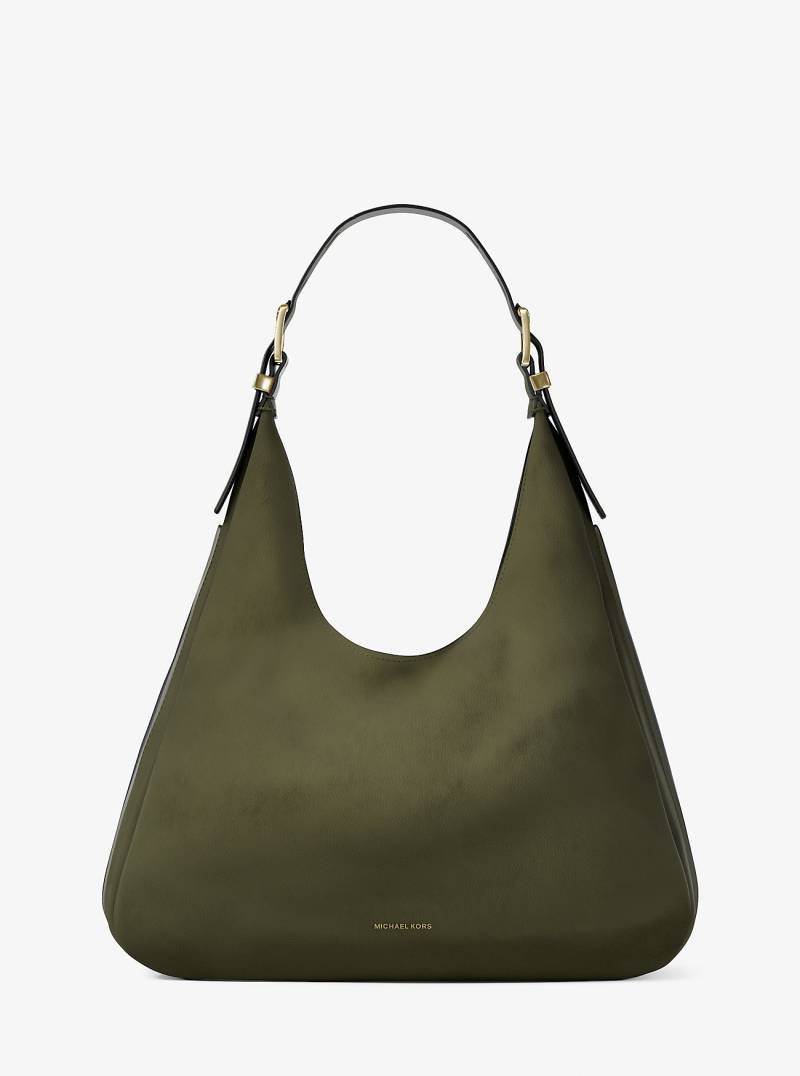 MK Hobo Bag Nolita Large Aus Nubukleder - Grün - Michael Kors von MICHAEL Michael Kors