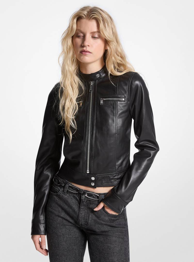 MK Jacke Aus Leder - Schwarz - Michael Kors von MICHAEL Michael Kors