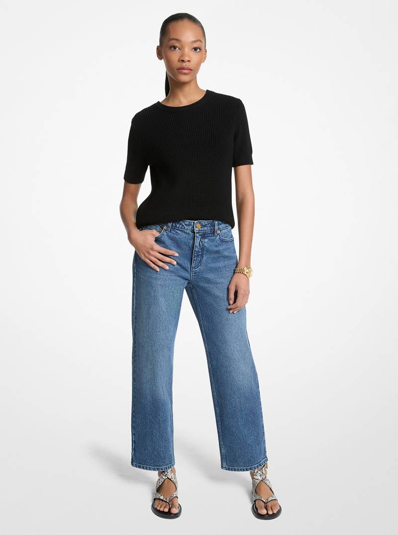 MK Jeans Aus Stretch-Denim Mit Geradem Bein - Blau - Michael Kors von MICHAEL Michael Kors