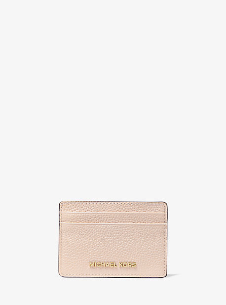 MK Kartenetui Aus Gekrispeltem Leder - Rosa - Michael Kors von MICHAEL Michael Kors