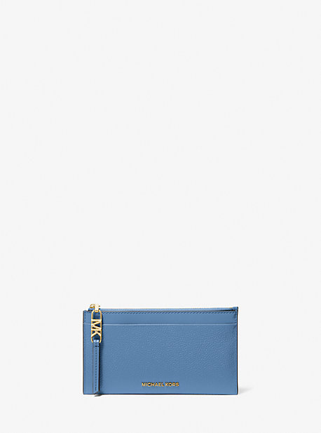 MK Kartenetui Empire Large Aus Gekrispeltem Leder - Blau - Michael Kors von MICHAEL Michael Kors