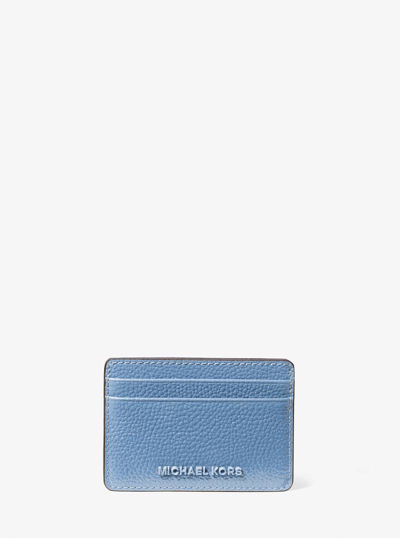 MK Kartenetui Jet Set Aus Gekrispeltem Leder - Blau - Michael Kors von MICHAEL Michael Kors