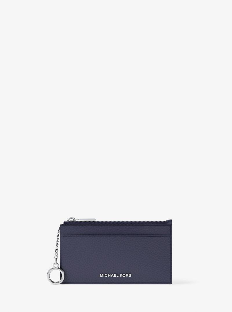 MK Kartenetui Jet Set Small Aus Gekrispeltem Leder - Blau - Michael Kors von MICHAEL Michael Kors