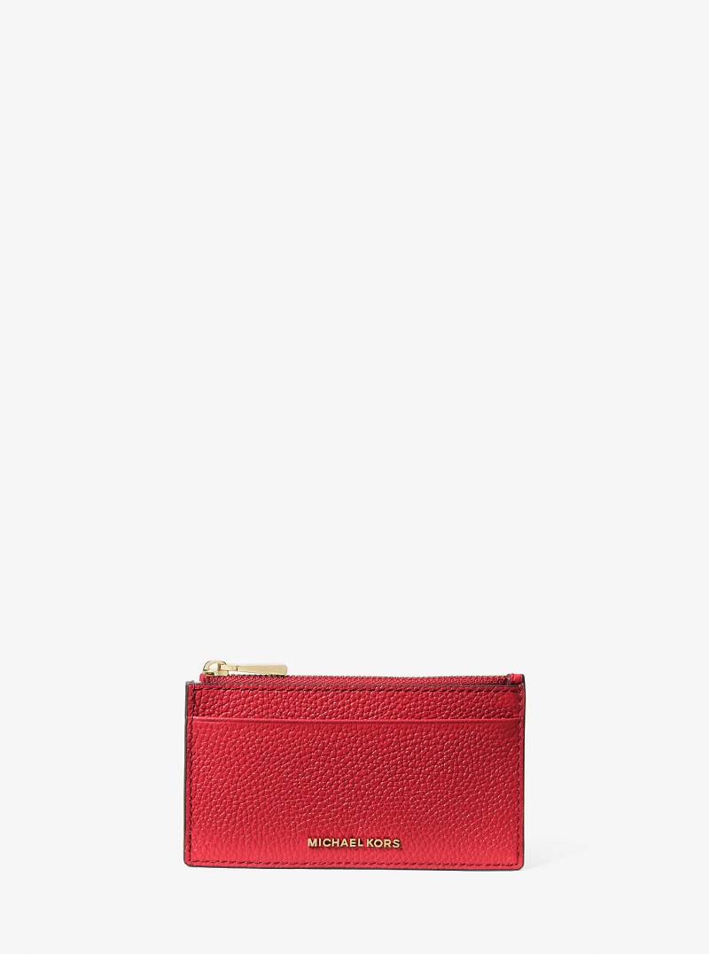MK Kartenetui Jet Set Small Aus Gekrispeltem Leder - Rot - Michael Kors von MICHAEL Michael Kors