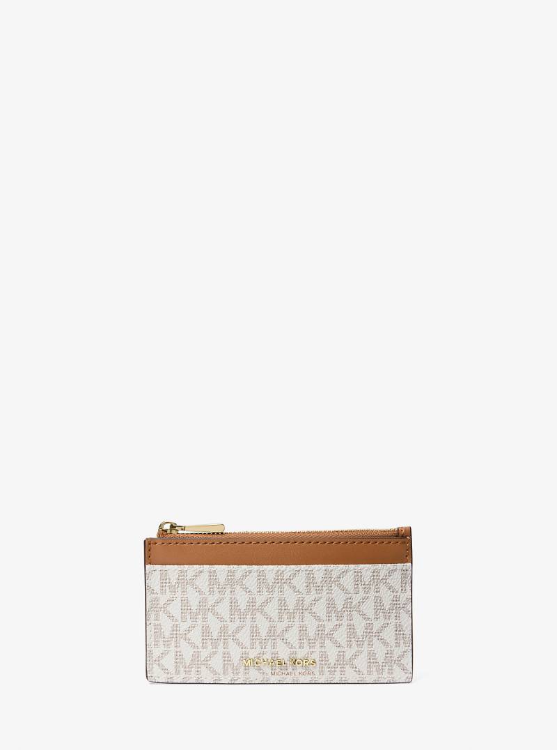 MK Kartenetui Jet Set Small Mit Signature-Logomuster - Natur - Michael Kors von MICHAEL Michael Kors