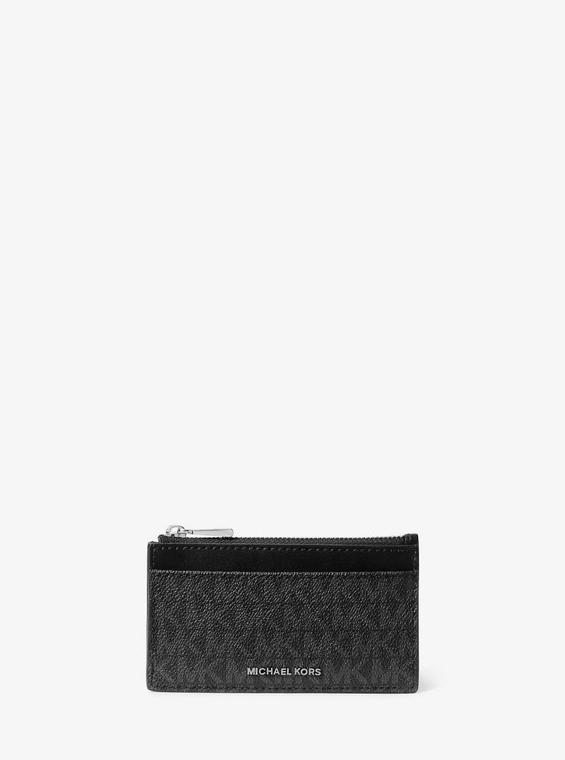 MK Kartenetui Jet Set Small Mit Signature-Logomuster - Schwarz - Michael Kors von MICHAEL Michael Kors