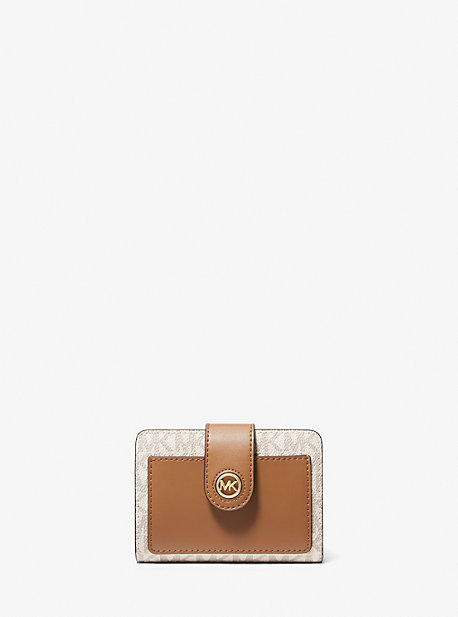 MK Kleine Brieftasche Mit Signature-Logomuster - Natur - Michael Kors von MICHAEL Michael Kors