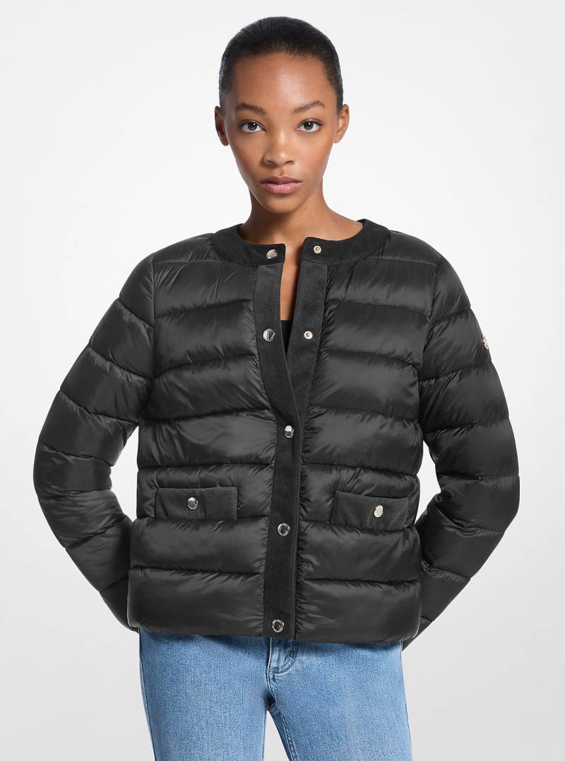 MK Komprimierbare Daunenjacke Aus Abgestepptem Nylon - Schwarz - Michael Kors von MICHAEL Michael Kors