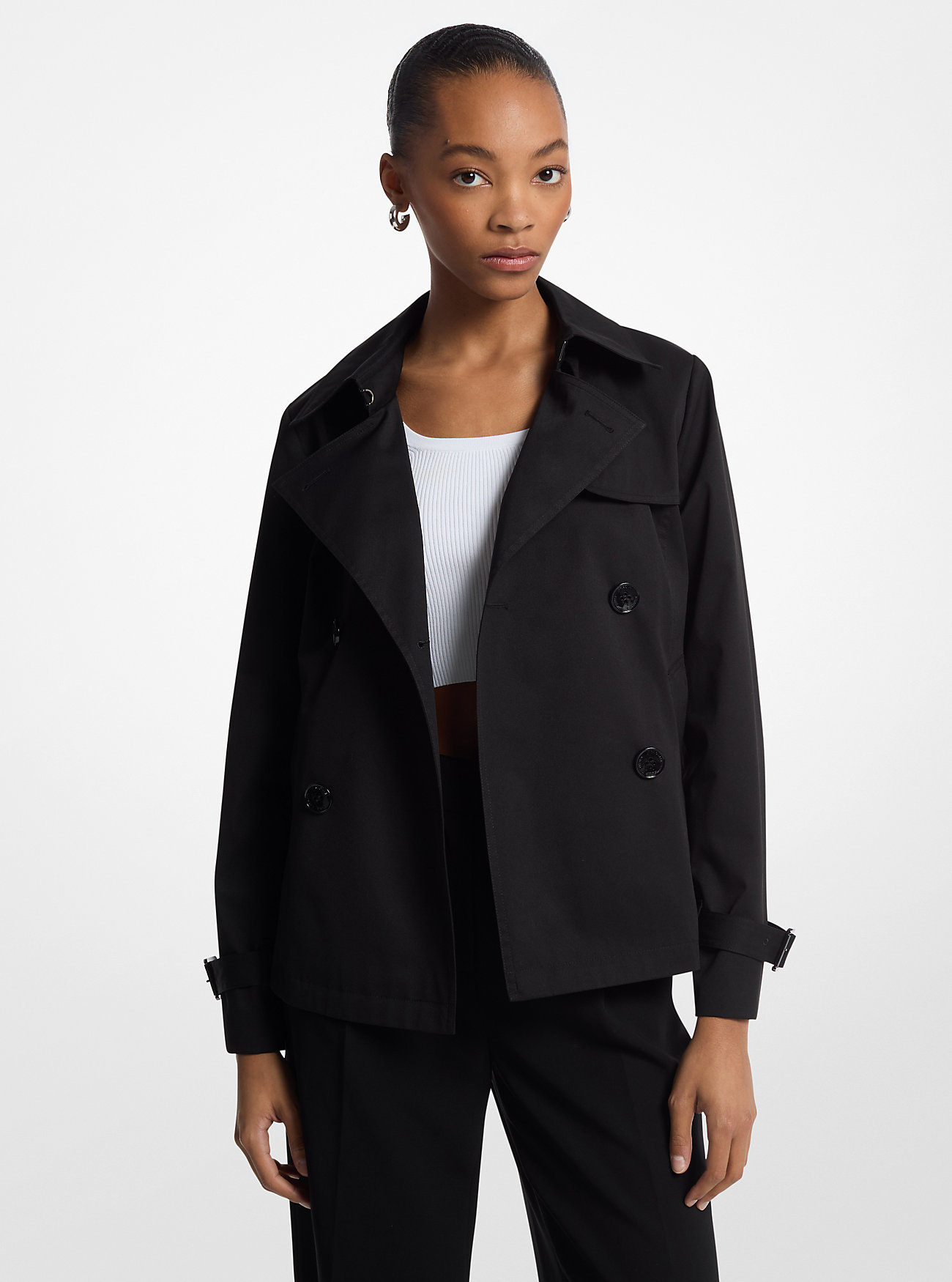 MK Kurzer Trenchcoat - Schwarz - Michael Kors von MICHAEL Michael Kors