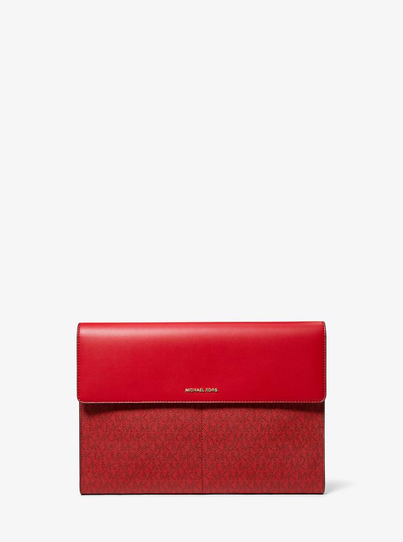 MK Laptoptasche Jet Set Mit Signature-Logomuster - Rot - Michael Kors von MICHAEL Michael Kors