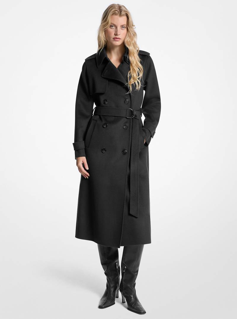 MK Mantel Aus Wollmischgewebe Mit Gürtel - Schwarz - Michael Kors von MICHAEL Michael Kors