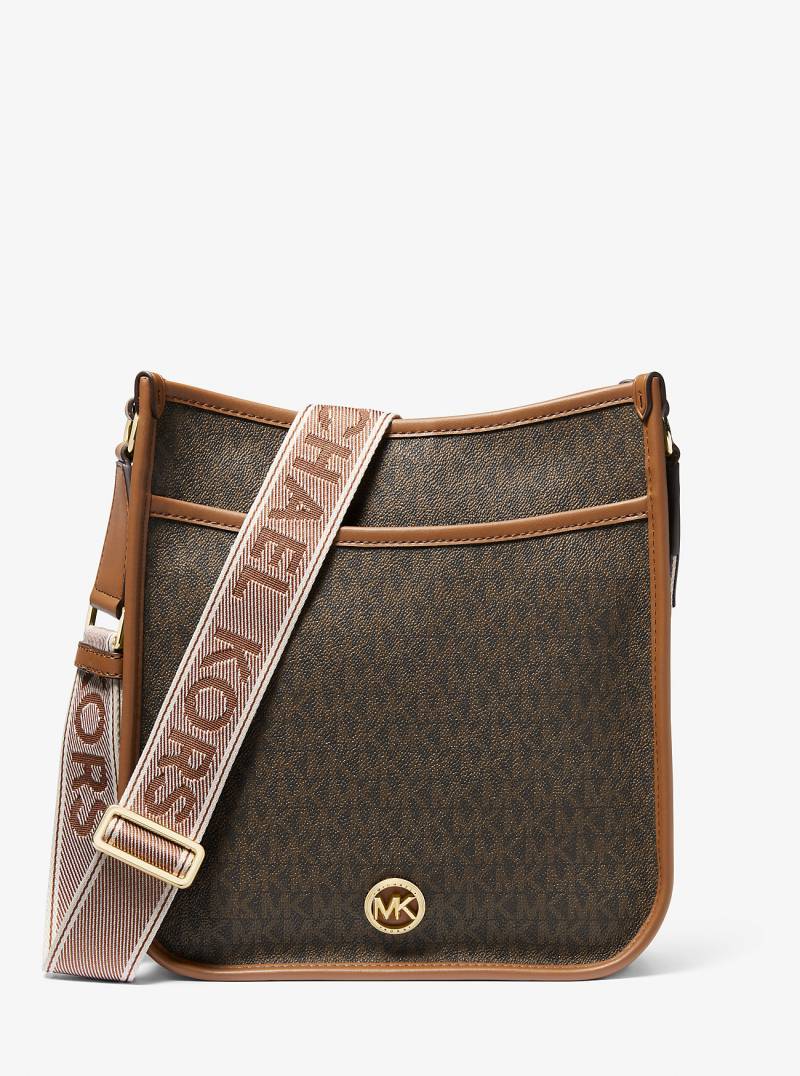 MK Messenger-Tasche Luisa Large Mit Signature-Logomuster - Braun - Michael Kors von MICHAEL Michael Kors
