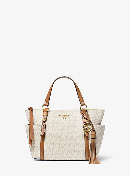 MK Shopper Nomad Small Mit Logo Und Reißverschluss An Der Oberseite - Natur - Michael Kors von MICHAEL Michael Kors