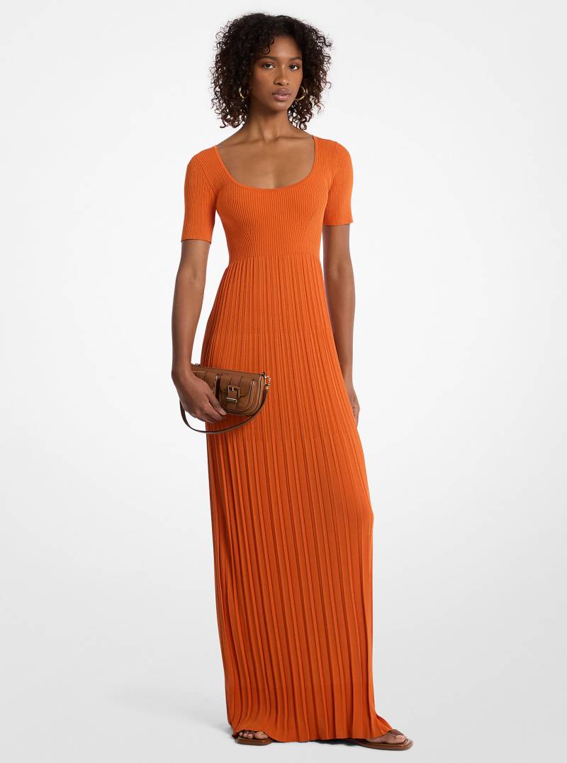 MK Midikleid Aus Geripptem Stretch-Strick - Orange - Michael Kors von MICHAEL Michael Kors