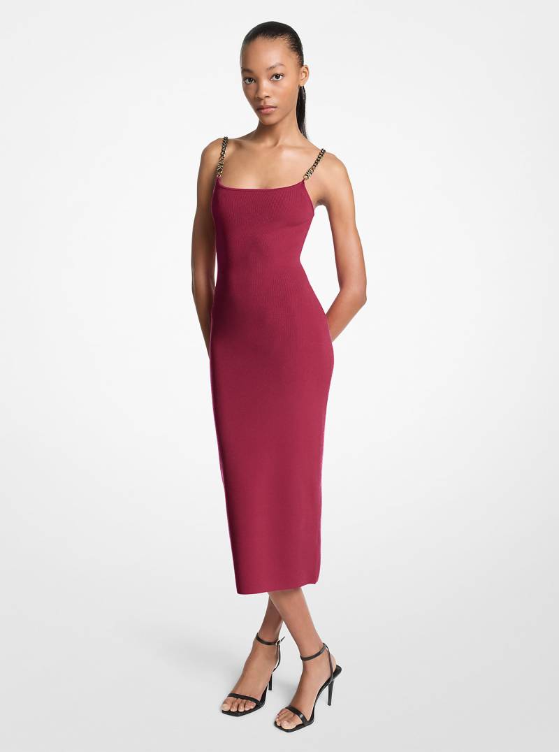 MK Midikleid Aus Viskosemischung Mit Verzierung - Lila - Michael Kors von MICHAEL Michael Kors