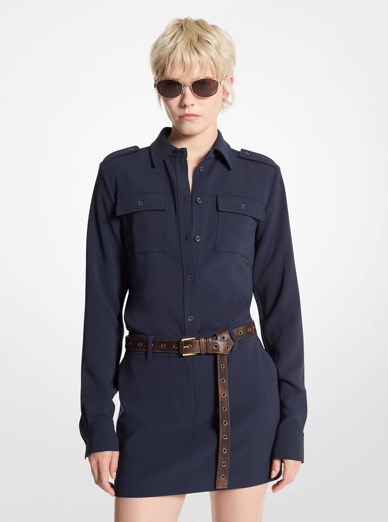 MK Minirock Aus Krepp - Blau - Michael Kors von MICHAEL Michael Kors