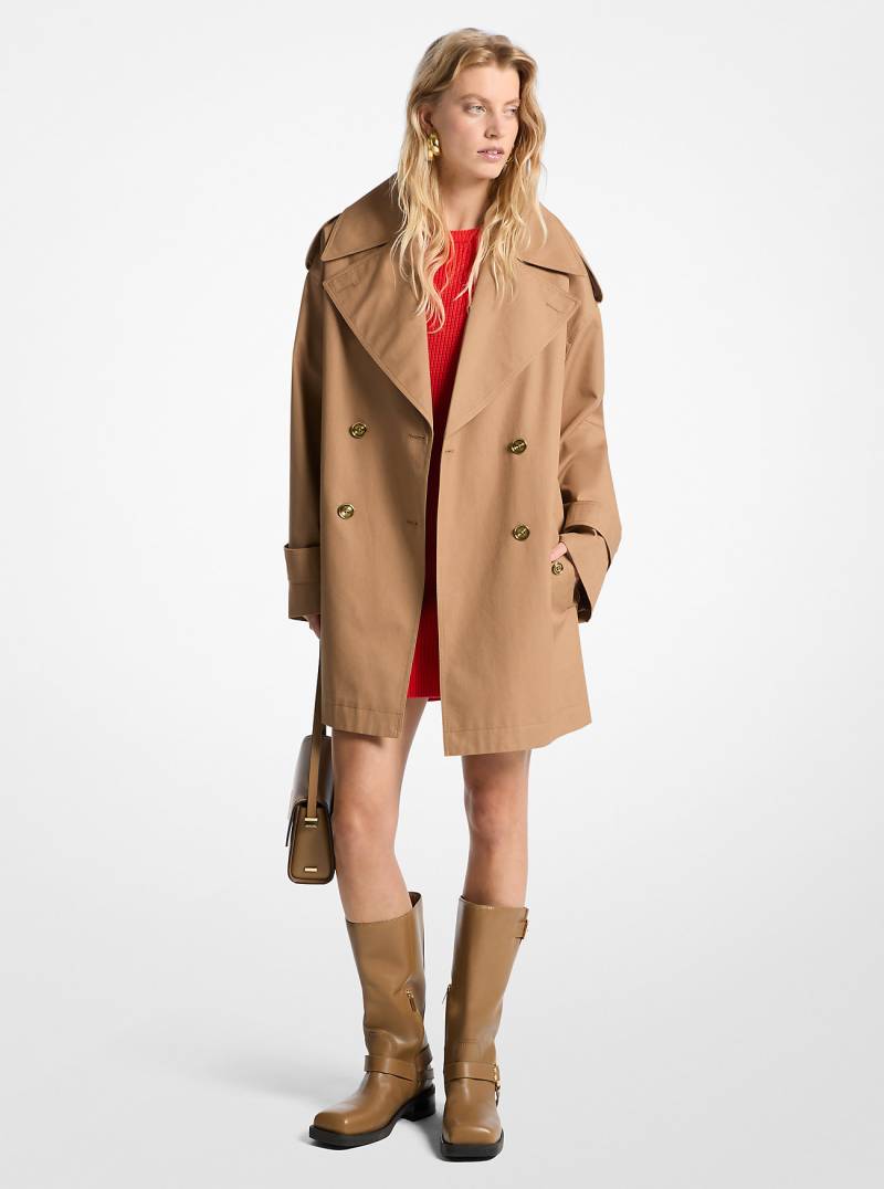 MK Oversize-Trenchcoat Aus Baumwoll-Twill - Braun - Michael Kors von MICHAEL Michael Kors
