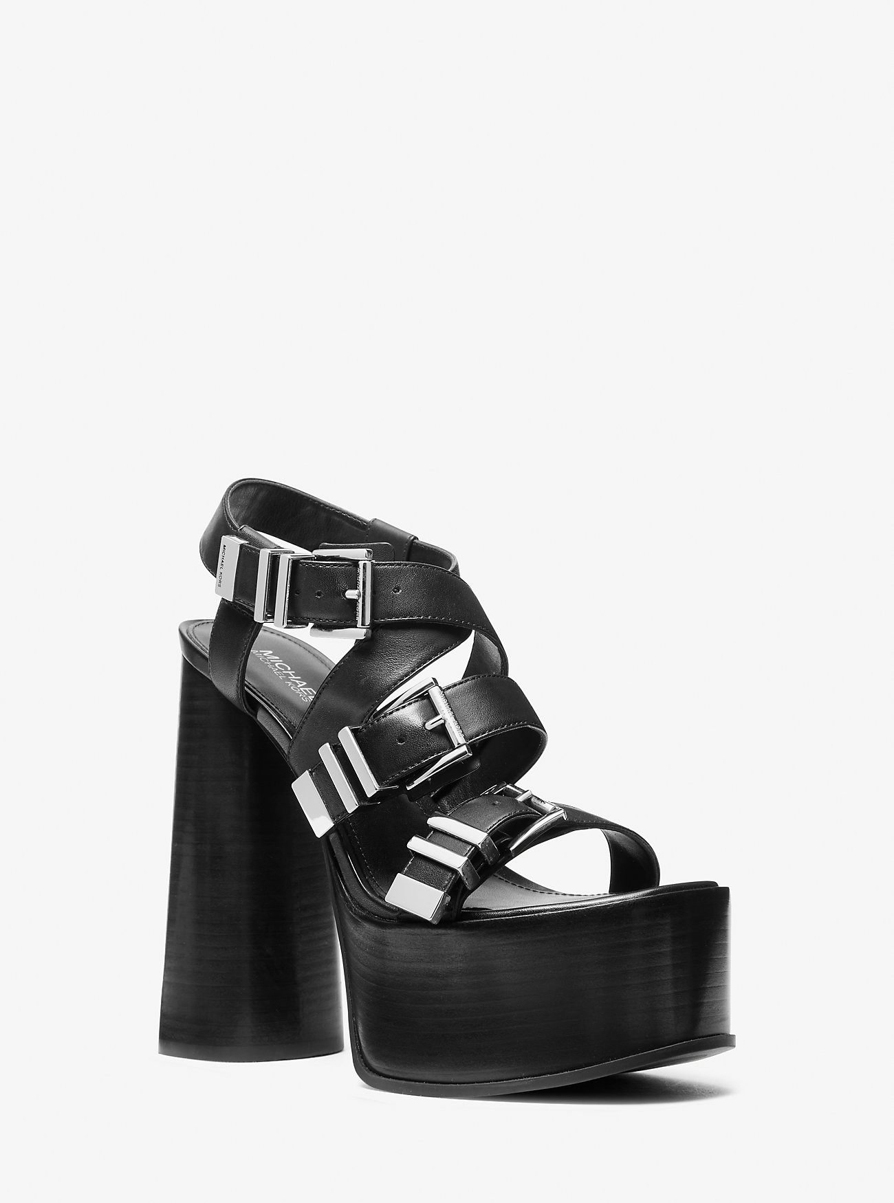 MK Plateau-Sandale Darrington Aus Leder - Schwarz - Michael Kors MK Plateau-Sandale Darrington Aus Leder - Schwarz - Michael Kors von MICHAEL Michael Kors