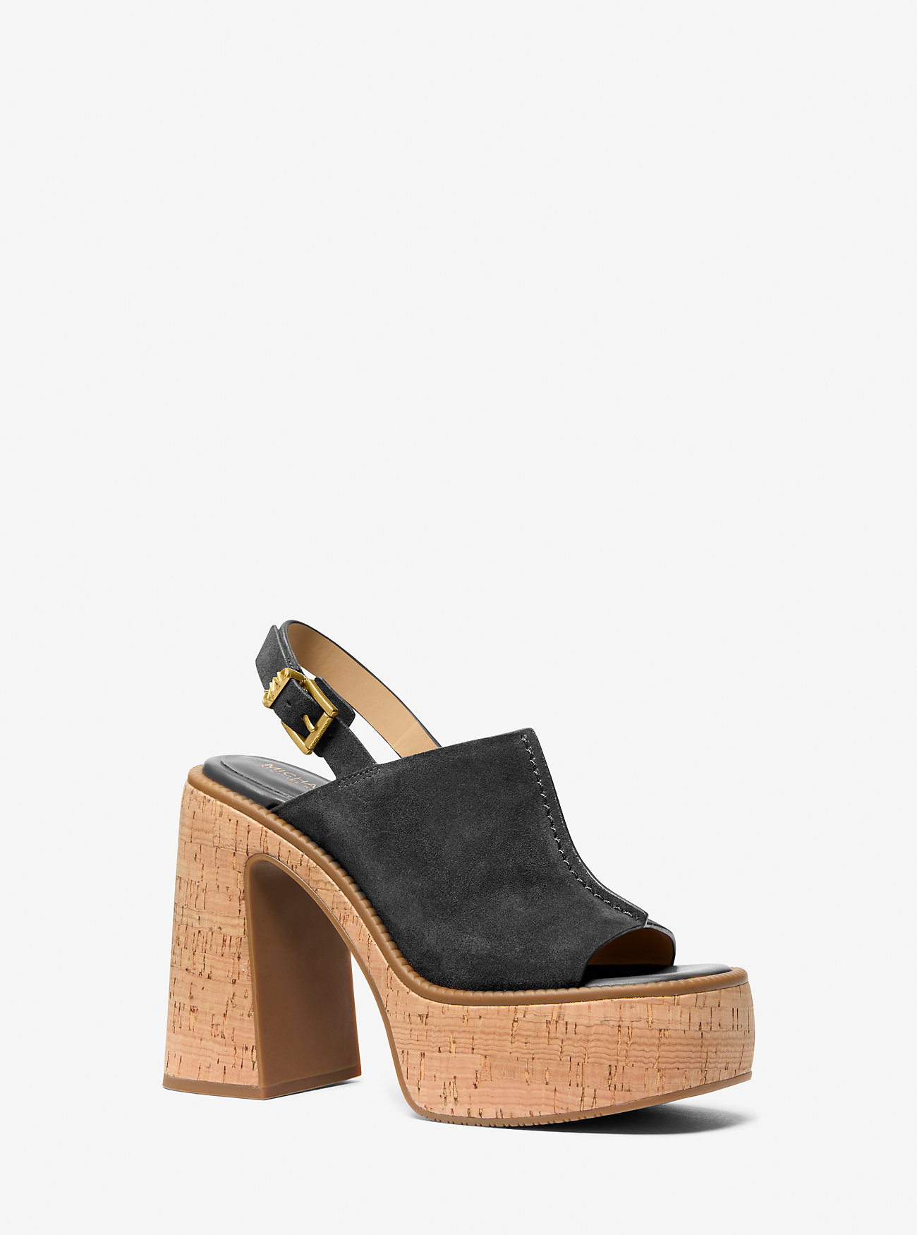 MK Plateau-Sandale Leia Aus Wildleder - Schwarz - Michael Kors von MICHAEL Michael Kors