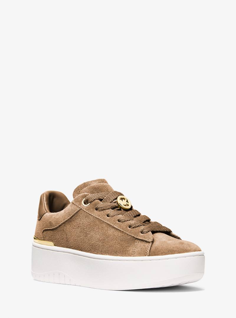 MK Plateau-Sneaker Dottie Aus Wildleder - Natur - Michael Kors von MICHAEL Michael Kors