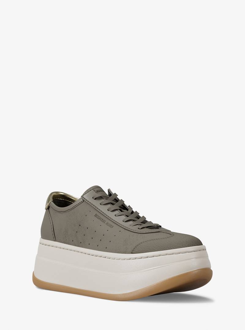 MK Plateau-Sneaker Hayes Aus Leder - Natur - Michael Kors von MICHAEL Michael Kors
