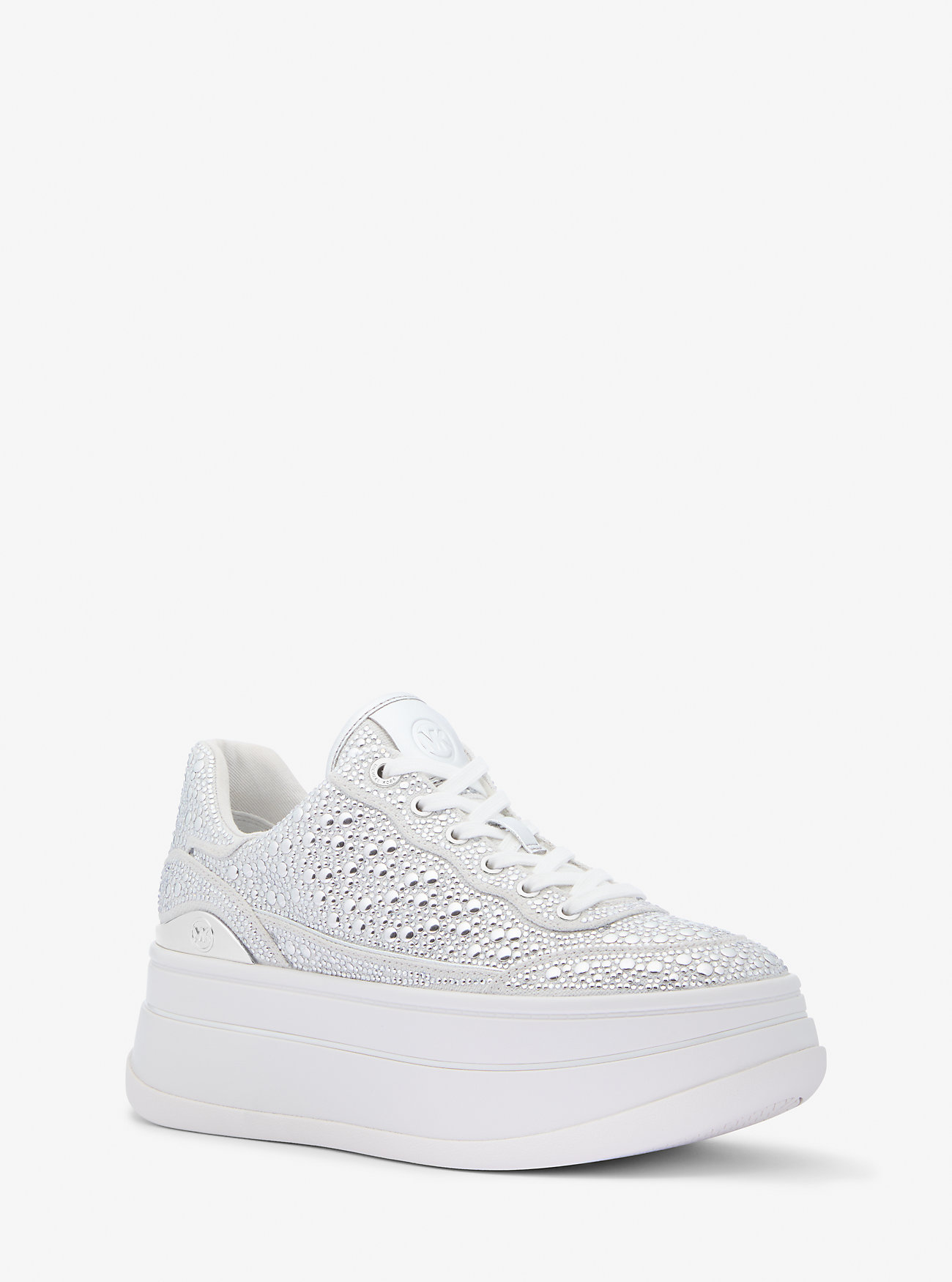 MK Plateau-Sneaker Hayes Aus Leinenmischung Mit Nieten - Grau - Michael Kors MK Plateau-Sneaker Hayes Aus Leinenmischung Mit Nieten - Grau - Michael Kors von MICHAEL Michael Kors