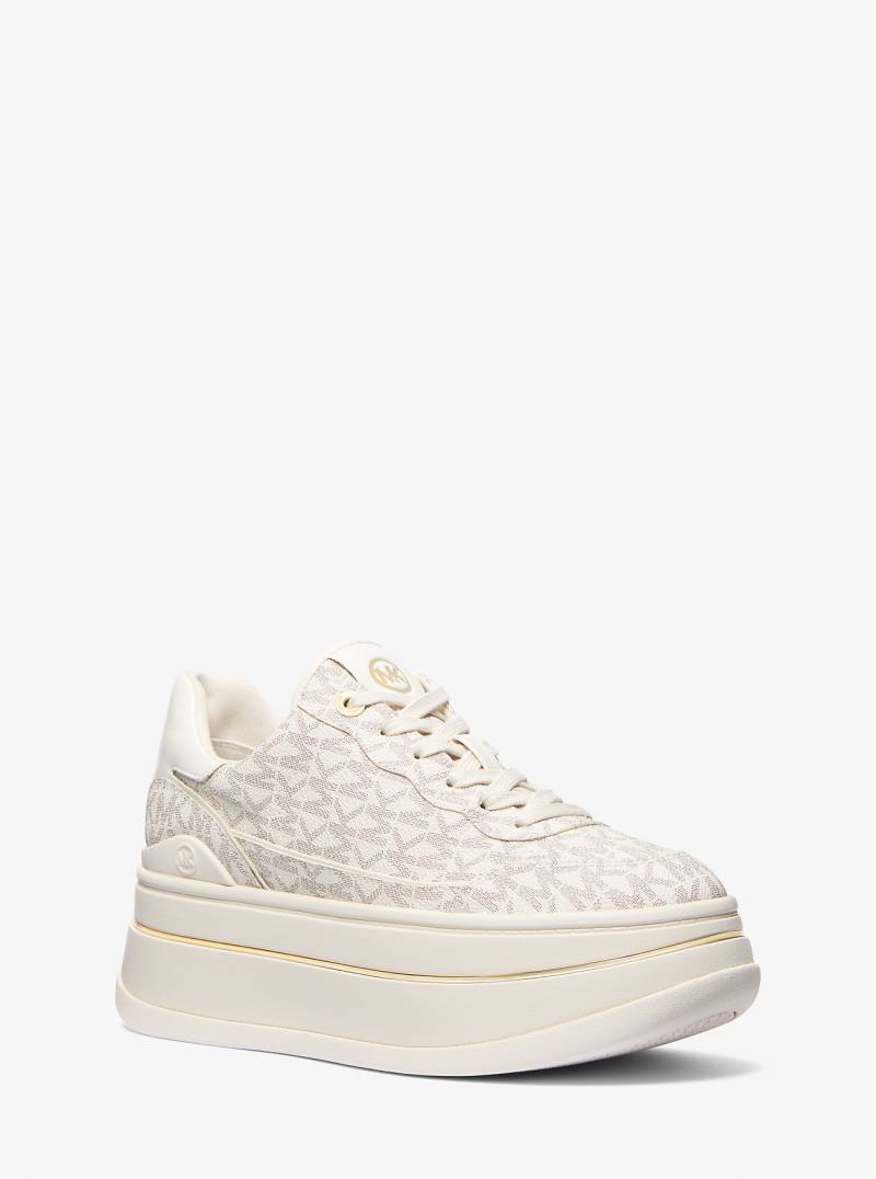 MK Plateau-Sneaker Hayes Mit Signature-Logomuster - Natur - Michael Kors von MICHAEL Michael Kors