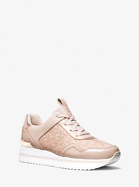 MK Plateau-Sneaker Raina Mit Signature-Logomuster - Rosa - Michael Kors von MICHAEL Michael Kors