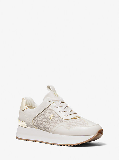 MK Plateau-Sneaker Raina Mit Signature-Logomuster - Natur - Michael Kors von MICHAEL Michael Kors