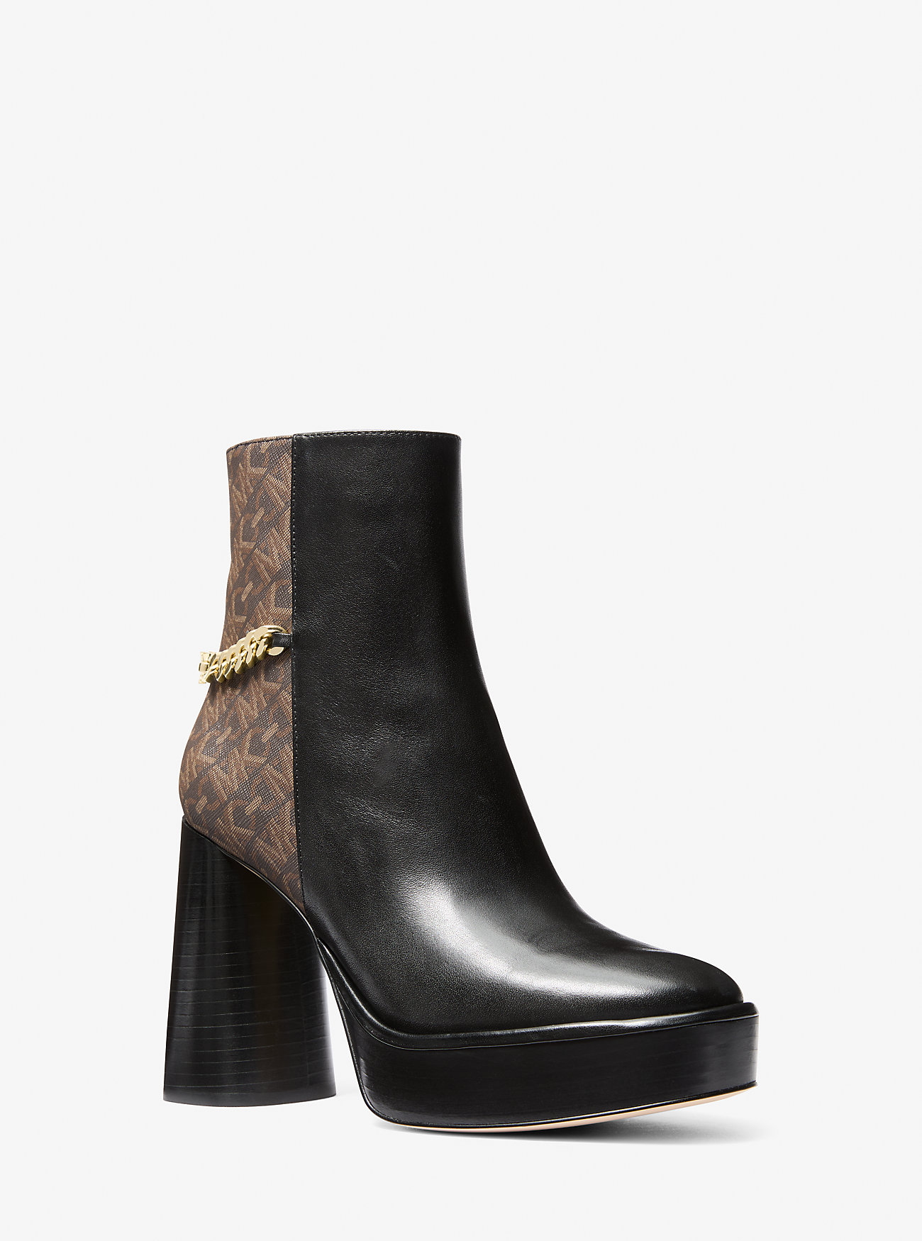 MK Plateau-Stiefel Carlisle Aus Leder Mit Empire-Monogramm - Braun - Michael Kors MK Plateau-Stiefel Carlisle Aus Leder Mit Empire-Monogramm - Braun - Michael Kors von MICHAEL Michael Kors
