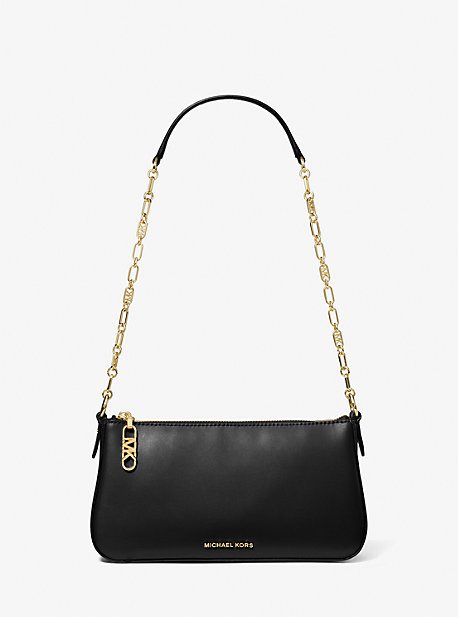 MK Pochette Empire Medium Aus Leder Mit Kette - Schwarz - Michael Kors von MICHAEL Michael Kors