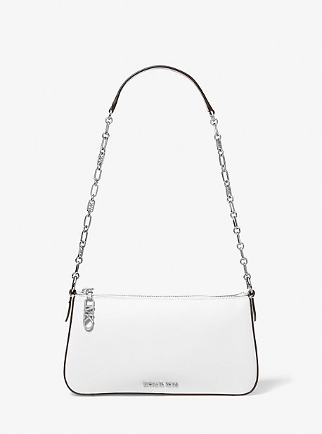 MK Pochette Empire Medium Aus Leder Mit Kette - Weiss - Michael Kors von MICHAEL Michael Kors