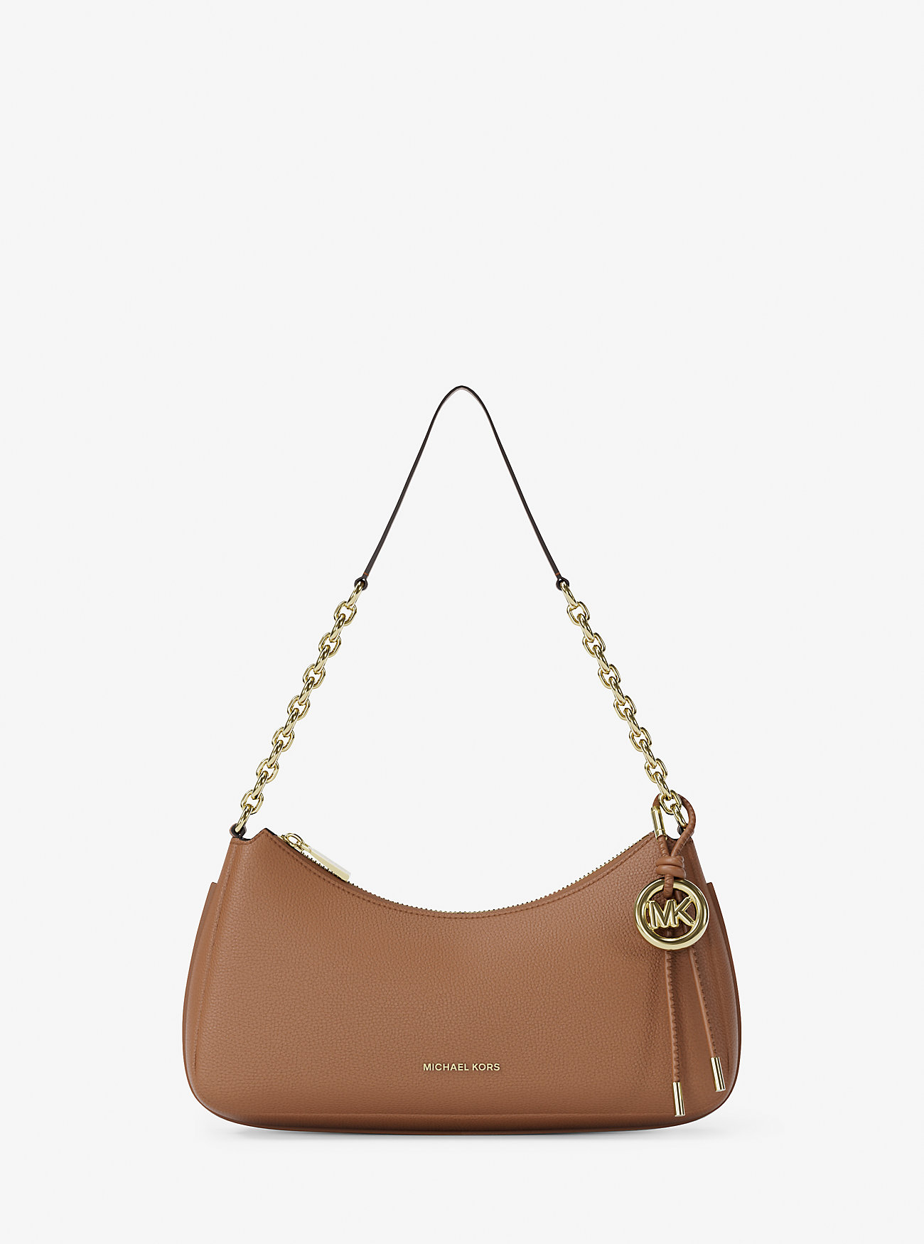 MK Pochette Nolita Medium Aus Gekrispeltem Leder Mit Kette - Braun - Michael Kors von MICHAEL Michael Kors