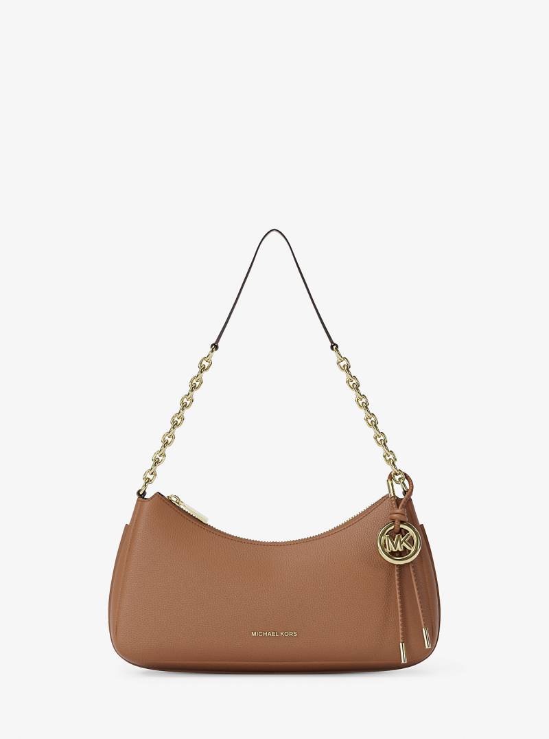 MK Pochette Nolita Medium Aus Gekrispeltem Leder Mit Kette - Braun - Michael Kors von MICHAEL Michael Kors