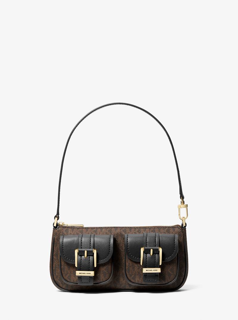 MK Pochette Zoe Small Mit Signature-Logomuster - Braun - Michael Kors von MICHAEL Michael Kors