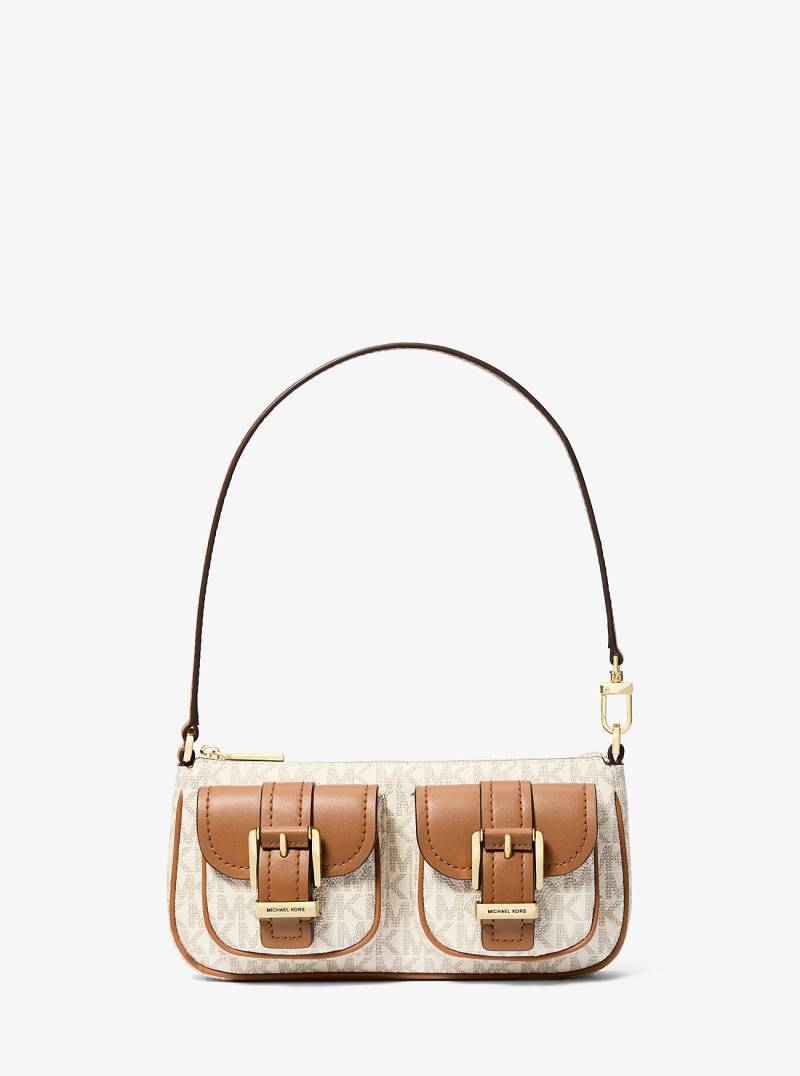 MK Pochette Zoe Small Mit Signature-Logomuster - Natur - Michael Kors MK Pochette Zoe Small Mit Signature-Logomuster - Natur - Michael Kors von MICHAEL Michael Kors