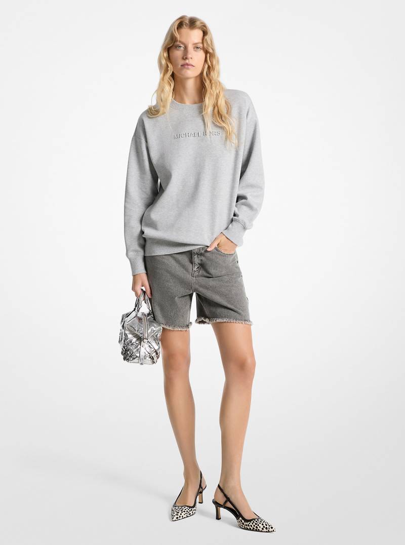 MK Pullover Mit Rundhalsausschnitt Und Logoprägung - Grau - Michael Kors von MICHAEL Michael Kors